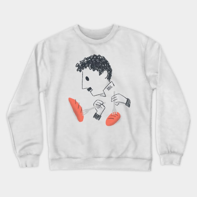 Charles Chaplin Forks and bread dance Crewneck Sweatshirt by bailopinto